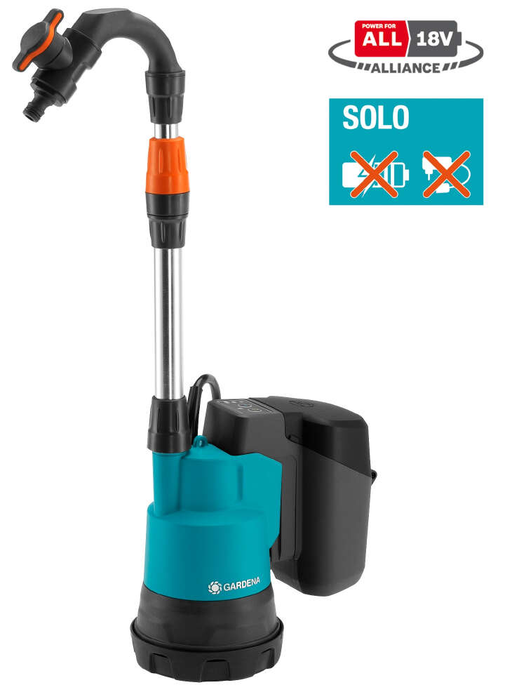 GARDENA Akku-Regenfasspumpe 2000/2 18V P4A solo